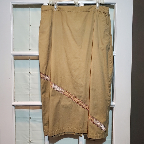 Orvis Skirts Vintage Orvis Long Skirt With Embroidered Ribbon